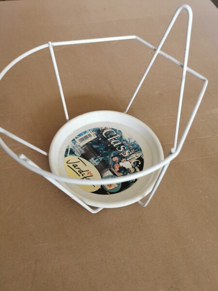 pot holder-stand, 16cm, white