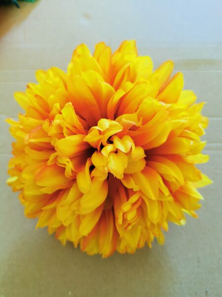 artificial chrysanthemum head, yellow